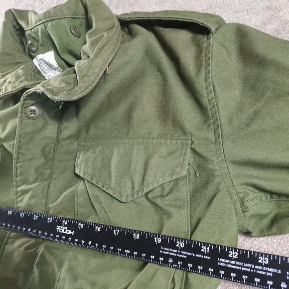 Vintage US Military Field Jacket Mens Med Reg Olive Drab OG-107 Without Liner - Picture 5 of 11